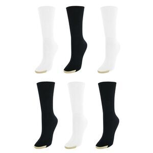 Gold Toe Women's Extended Size Turn Cuff Anklet (6 Pair Pack)